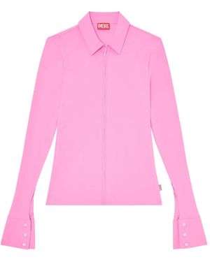 DIESEL Chemise Zippée À Manches Longues - Pink