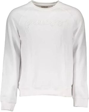 Guess Sweatshirt Mit Logo-Stickerei - Weiß