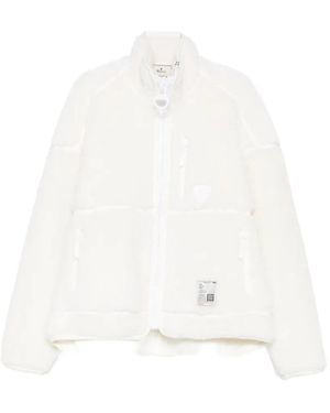 Maison Mihara Yasuhiro Fleece Zip-Up Jacket - White