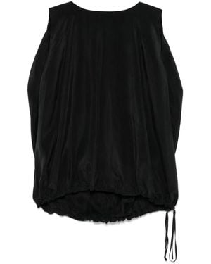 Another Tomorrow Drawstring Top - Black
