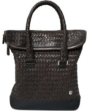 Lardini Bolso Shopper Tardini Tejido De Piel De Becerro - Negro