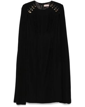 Murmur Mantle Midikleid - Schwarz