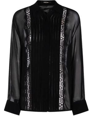 Roberto Cavalli Lace-Panel Blouse - Black