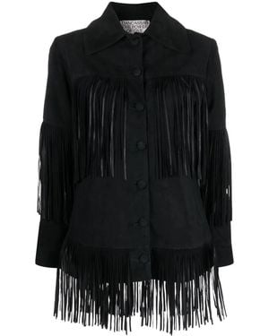 Dan Cassab Chaqueta Rimon Con Flecos - Negro