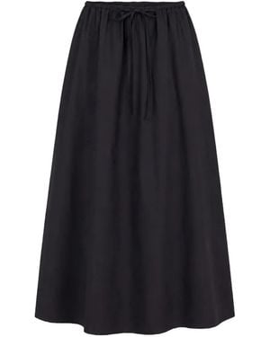 Matteau Gonna Midi Con Coulisse - Nero