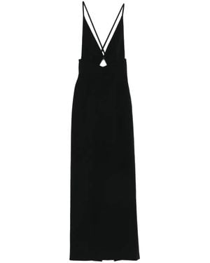 Solace London Milly Maxi-Jurk Met Gekruiste Rug - Zwart