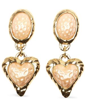 Julietta Hartvormige Oorbellen - Metallic
