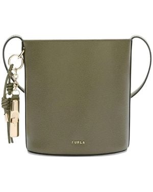 Furla Medium Roxie Leather Bucket Bag - Green