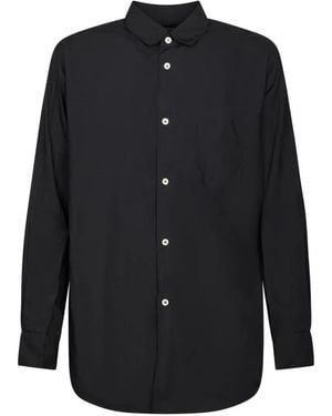 Comme des Garçons Peter Pan-Collar Chest-Pocket Shirt - Black