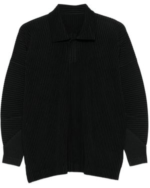 Homme Plissé Issey Miyake プリーツ ポロシャツ - ブラック
