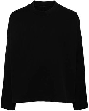 Casey Casey Crew-Neck Cotton Sweatshirt - Black