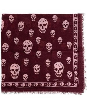 McQueen Classic Skull Scarf - Purple