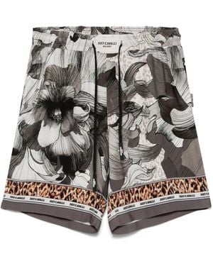 Just Cavalli Floral-Print Shorts - Grey