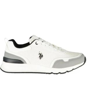 U.S. POLO ASSN. Paneled Logo-Patch Sneakers - White