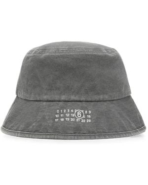 Maison Margiela Washed Cotton Bucket Hat - Grey