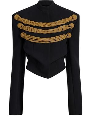 KHAITE York Jacket With Cord Embroidery - Black