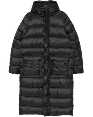 SERGIO MORETTI FIRENZE Quilted Hooded Coat - Black