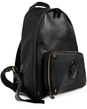 Versace Lou Leather Backpack - Black