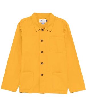 Uskees Chest-Pocket Shirt Jacket - Yellow
