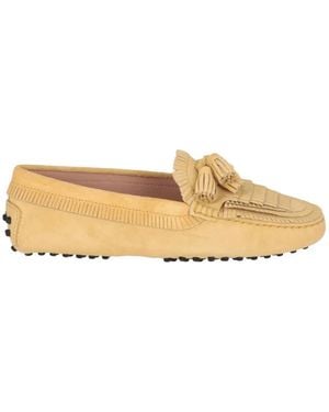 Tod's Fringed Tassel Loafers - Natural