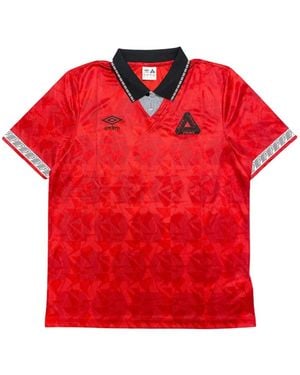 Palace Camiseta De Tejido Jersey De X Umbro - Rojo