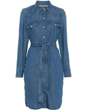 Ralph Lauren Long Sleeve Day Dress - Blue