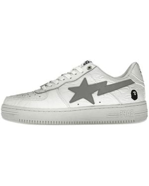 A Bathing Ape Star Camouflage Trainers - White