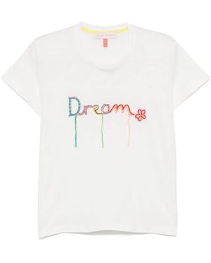 Mira Mikati Camiseta con palabras bordadas - Blanco