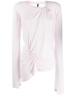 Unravel Project Asymmetric Long Sleeve Top - Pink