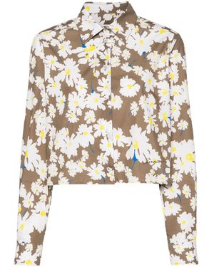MSGM フローラル シャツ - ホワイト