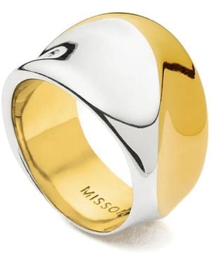 Missoma Sculptural-Molten Statement Ring - Metallic