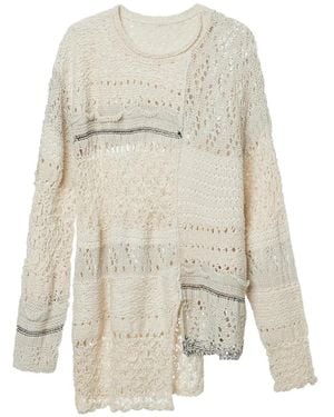 Y's Yohji Yamamoto Openwork-Knit Jumper - White
