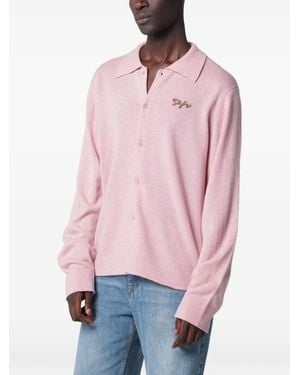 Séfr Cardigan Con Ricamo - Rosa