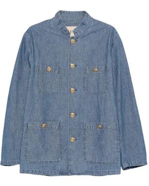 Valentino Garavani Surchemise Sahariana À Poches Boutonnées - Blue