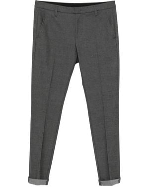 Dondup Chino Slim Gaubert Con Risvolto - Grigio
