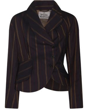 Vivienne Westwood Stormy Striped Jacket - ブラック