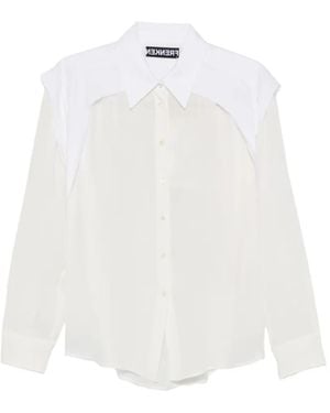frenken Semi-Sheer Shirt - White