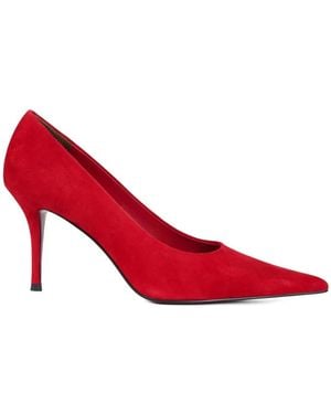 POTAMY Pointed Suede Pumps - Red
