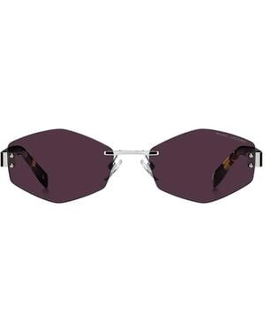 Marc Jacobs The Chain Geometric-Frame Sunglasses - Purple