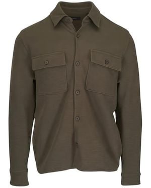Vince Camisa Con Bolsillo Con Solapa - Verde