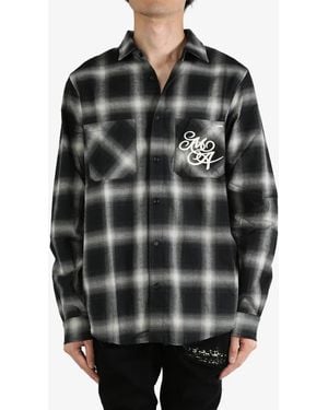 Amiri Swirl Flannel Shirt - Grey
