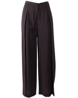 Emporio Armani Wide-Leg Trousers - Black