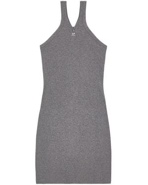 Courreges Criss-Cross 90's Mini Dress - Grey