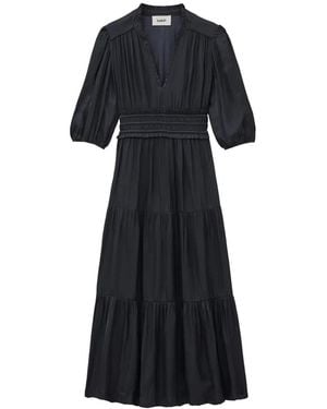 Ba&sh Cleli Tiered Midi Dress - Black