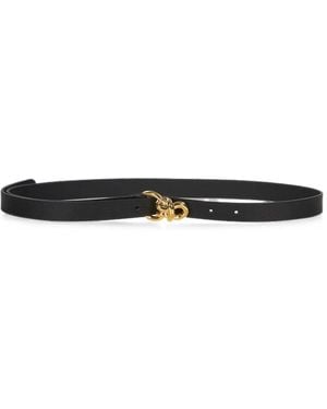 Tagliatore Knot-Detail Leather Belt - White