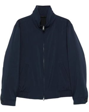 Brioni Veste Bomber À Fermeture Zippée - Blue