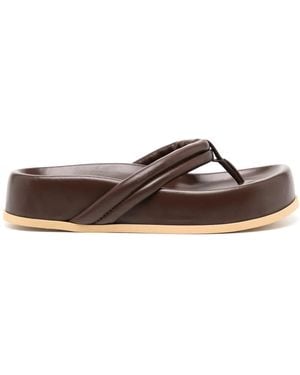 Gia Borghini Frederique 40Mm Leather Sandals - Brown