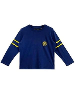 Chrome Hearts Roller Skates 33 Horseshoe-Logo Long-Sleeve T-Shirt - Blue