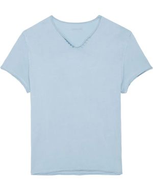 Zadig & Voltaire Monastir V-Neck T-Shirt - Blue