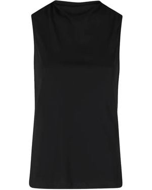 Semicouture Cowl-Neck Top - Black